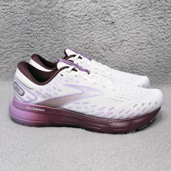 Brooks Shoes - Brooks Glycerin 20 Womens Size 11 Running Shoes White Orchid Lavender